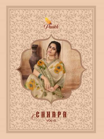 Chhapa Vol 3 By Pankh Designer Organza Saree Collection